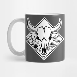 Steer Skull desert landscape Mug